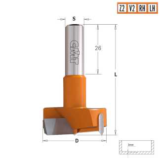 Свёрла чашечные L=57.5 S=Ø10x26
