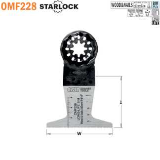 Погружное пильное полотно 65мм BIM STARLOCK серия OMF228