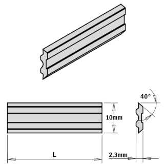 Комплект из 2-х ножей 860x10x2,3 HPS