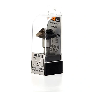 Фреза концевая CMT PRO для филёнок фасадов D=31,7 I=13 S=8 R=4 артикул 948.3213 Plunge Ogee Router Bit