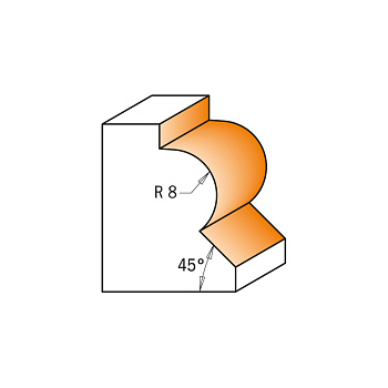 Фреза концевая CMT радиусная D=36,0 I=25,0 S=8,0 R=8,00  954.080.11